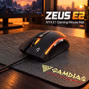 Gamdias ZEUS E2 3200DPI Optical Gaming Mouse with NYX E1 Mat - image 2