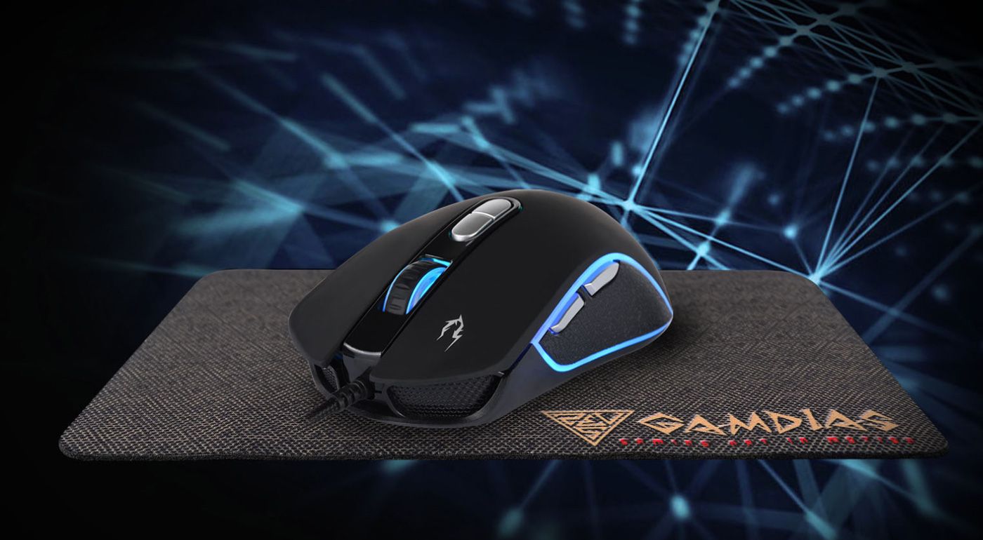 Gamdias ZEUS M3 gaming mouse and NYX E1 mouse pad combo set