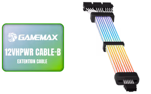 gamemax-12vhpwr-cable-b-argb-extension gamemax-12vhpwr-cable-b-argb-extension - Image 1