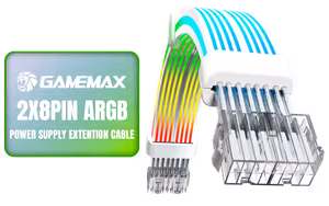 gamemax-2x8pin-argb-power-extension-cable gamemax-2x8pin-argb-power-extension-cable - Image 1