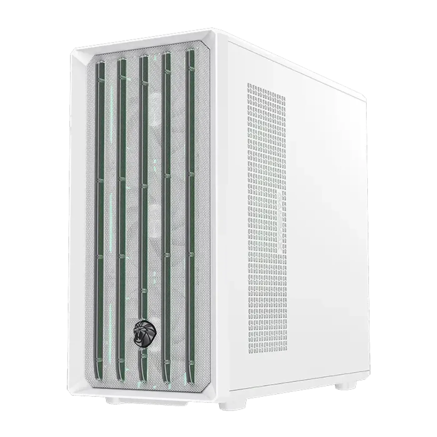 Front view of the white CLAW 460 showing its full-face ventilation mesh