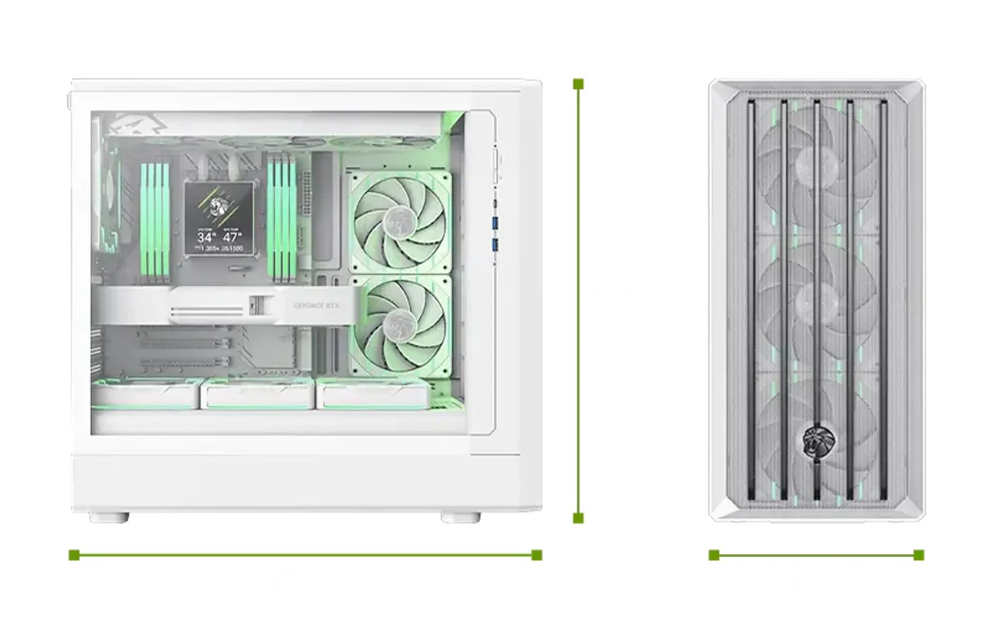 Magnetic dust filter on the top panel of the white CLAW 460