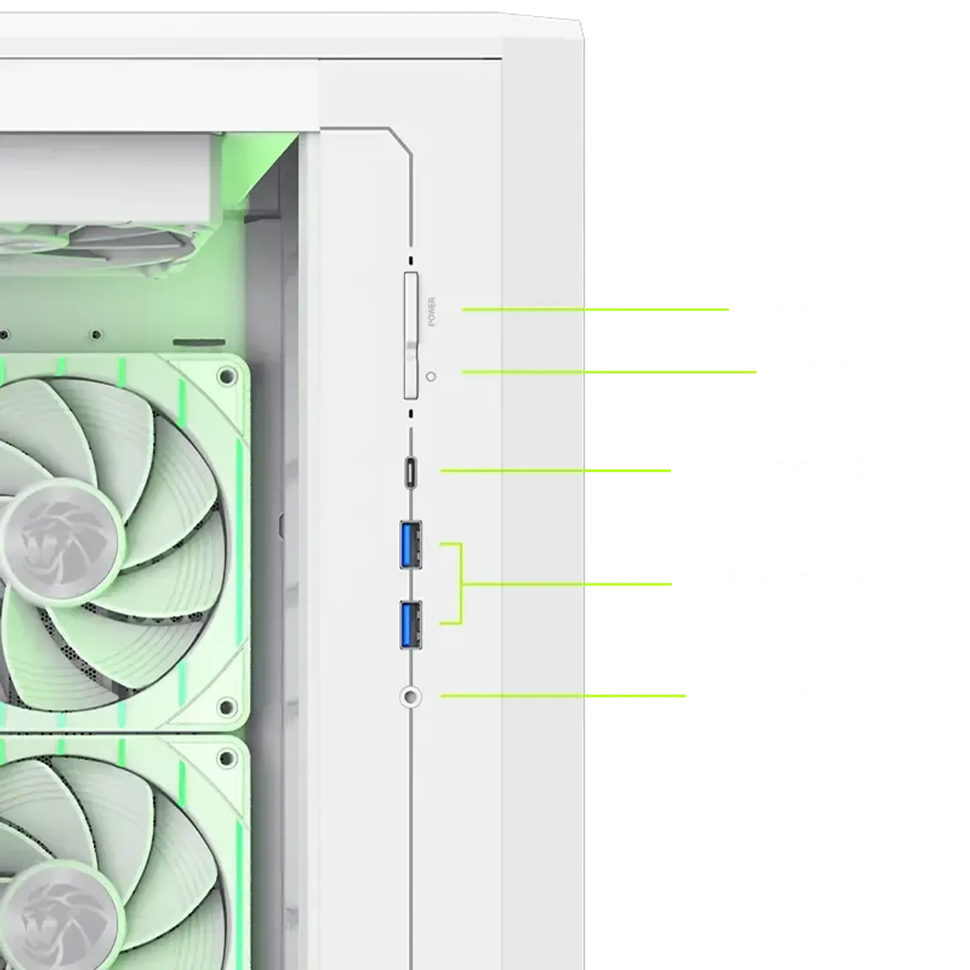 Power supply dust filter fitted to the base of the white CLAW 460
