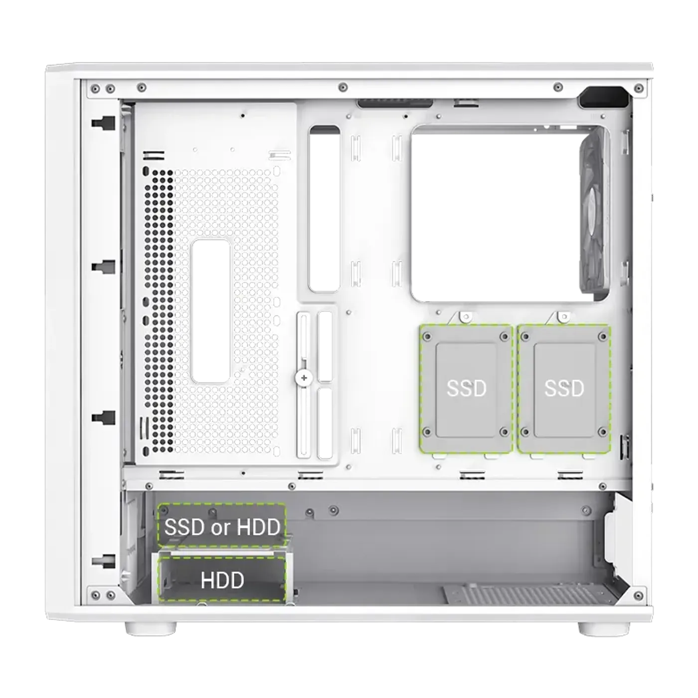 Front I/O panel on the Gamemax CLAW case
