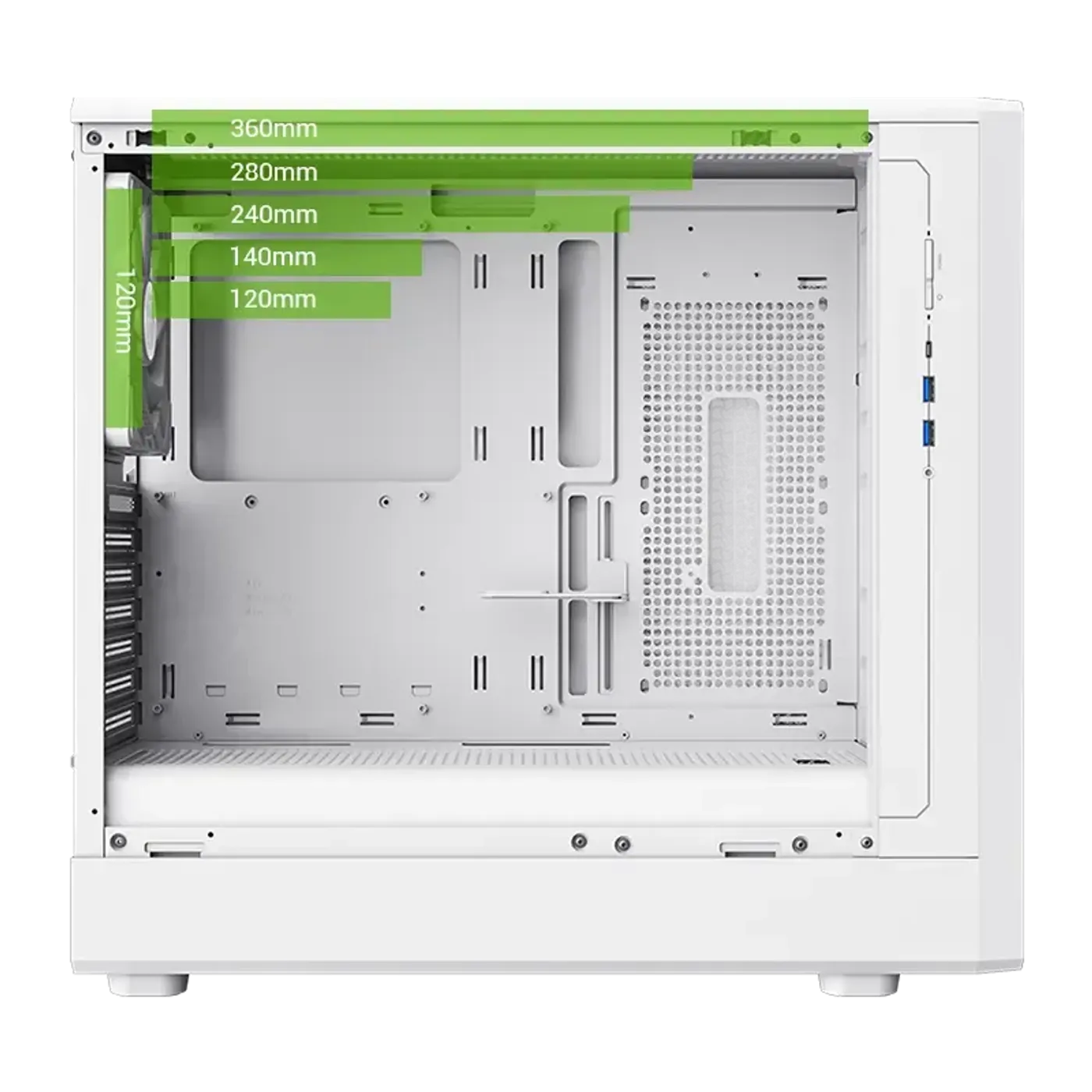 Drive bays and internal storage configuration inside the CLAW 460