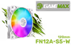 GAMEMAX FN12A-S5-W 120mm ARGB PWM Case Fan - Quiet RGB - image 1