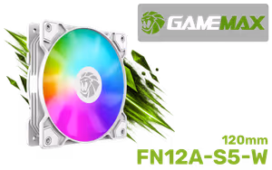 gamemax-fn12a-s5-w-120mm-argb-pwm-fan - Image 1