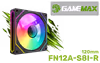 GAMEMAX FN12A-S8I-R 120mm Reverse ARGB Case Fan - PWM Quiet - image 1
