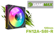 GAMEMAX FN12A-S8I-R 120mm Reverse ARGB Case Fan - PWM Quiet - image 1