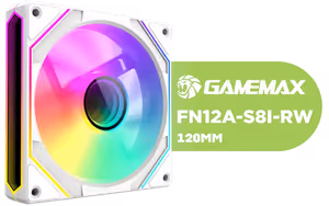 gamemax-fn12a-s8i-rw-120mm-reverse-argb-fan-White-Frame - Image 1