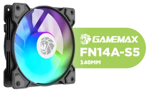gamemax-fn14a-s5-140mm-argb-case-fan-black - Image 1
