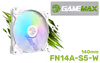 GAMEMAX FN14A-S5-W 140mm ARGB Fan — Quiet, High Airflow - image 1