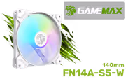 GAMEMAX FN14A-S5-W 140mm ARGB Fan — Quiet, High Airflow - image 1