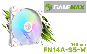 gamemax-fn14a-s5-w-140mm-argb-fan - Image 1