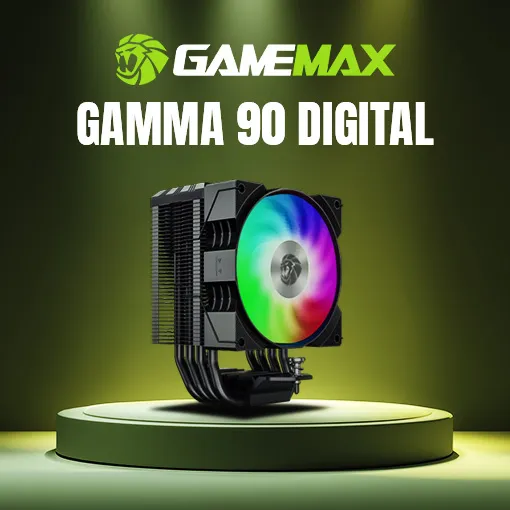 Gamemax Gamma 90 Digital Air Cooler Black 190W ARGB Black