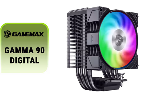 gamemax-gamma-90-digital-air-cooler-black-190w-argb-black - Image 1