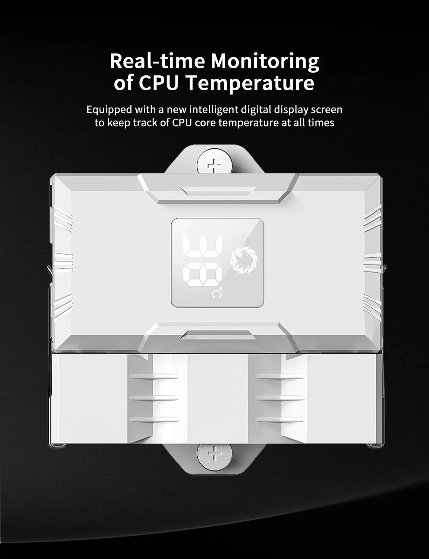 Six direct-touch heat pipes at the base of the white Gamma 90