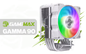 gamemax-gamma-90-digital-air-cooler-white-90mm-190w-white - Image 1