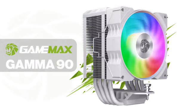 Gamemax Gamma 90 Digital Air Cooler, 90mm 190W (White) - image 1 Gamemax Gamma 90 Digital Air Cooler, 90mm 190W (White) - image 1