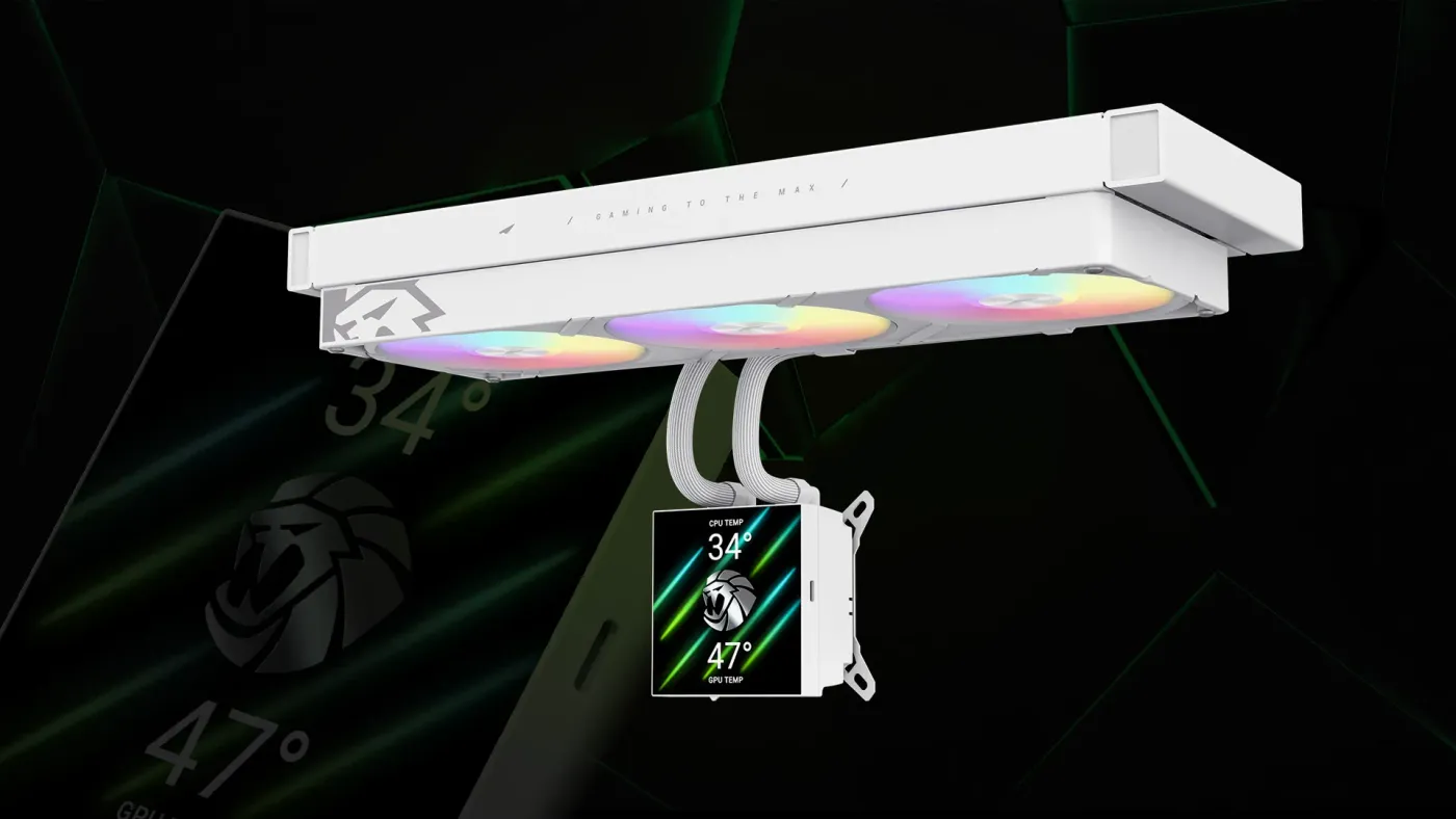 GLACIER 360 WH white liquid CPU cooler with 360mm radiator