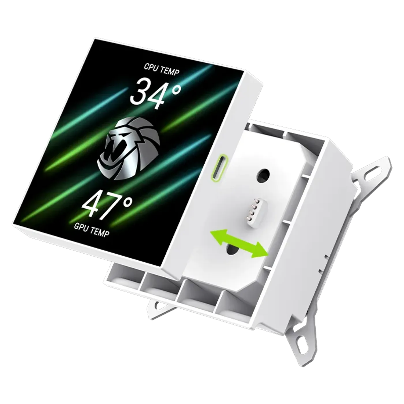 Modular magnetic LCD screen detached from the cooler for secondary use