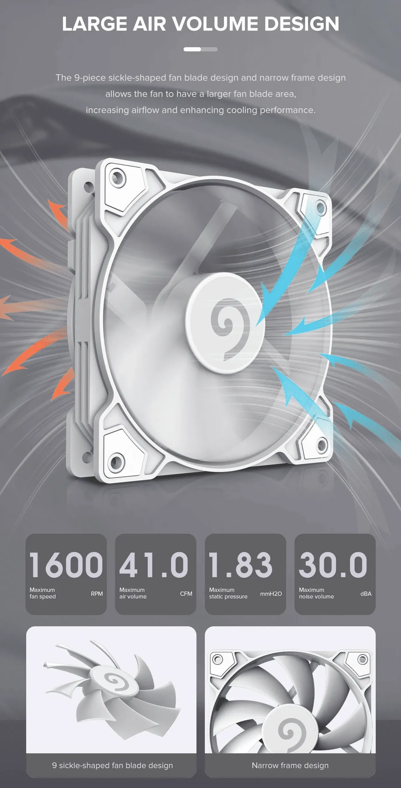 Gamemax fan installed in a quiet PC build