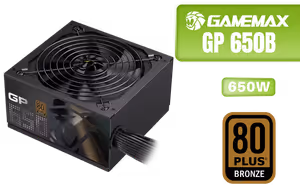 gamemax-gp-650b-650w-80-plus-bronze-power-supply-black - Image 1