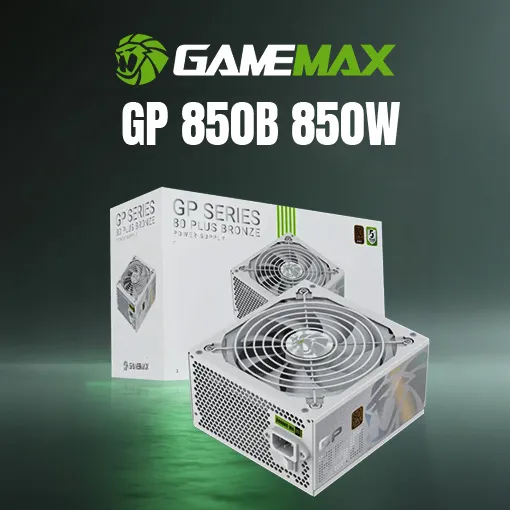 Gamemax GP850B 850W Power Supply 80 Plus Bronze White