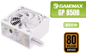 gamemax-gp-850b-850w-power-supply-80-plus-bronze-white - Image 1