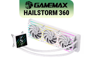 gamemax-hailstorm-360-liquid-cooler-white - Image 1