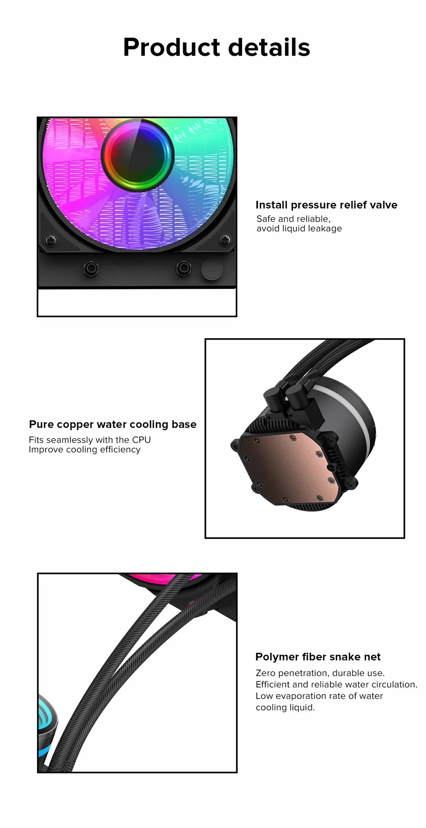 Intel and AMD mounting hardware for the GAMEMAX Iceburg 120