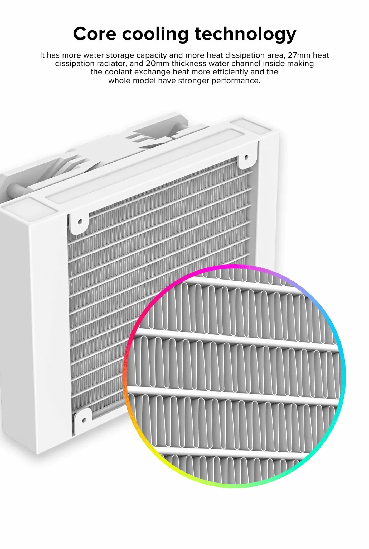 The 120mm white fan supplied with the Iceburg 120