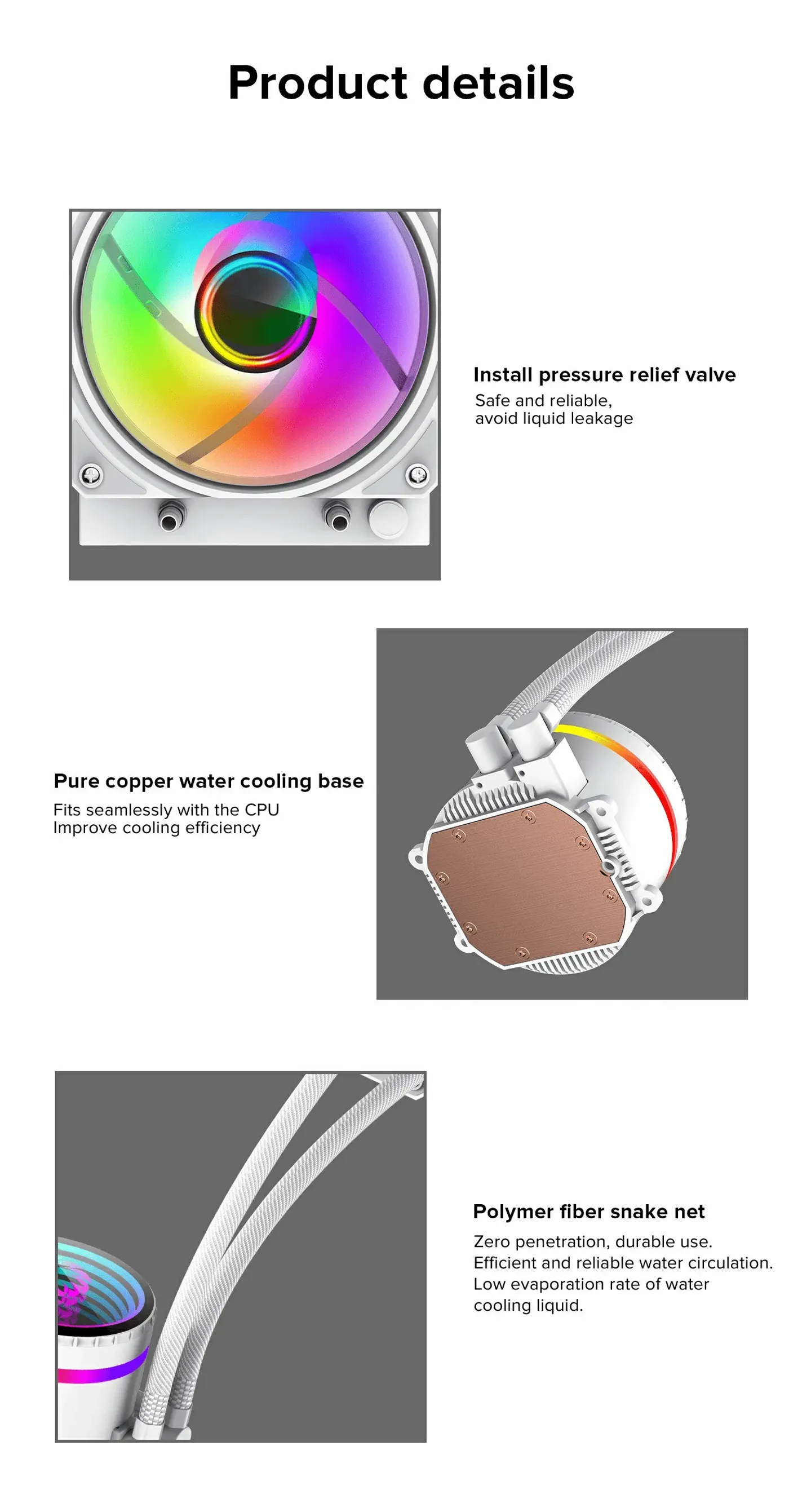 Mounting brackets for Intel and AMD sockets included with the Iceburg 120
