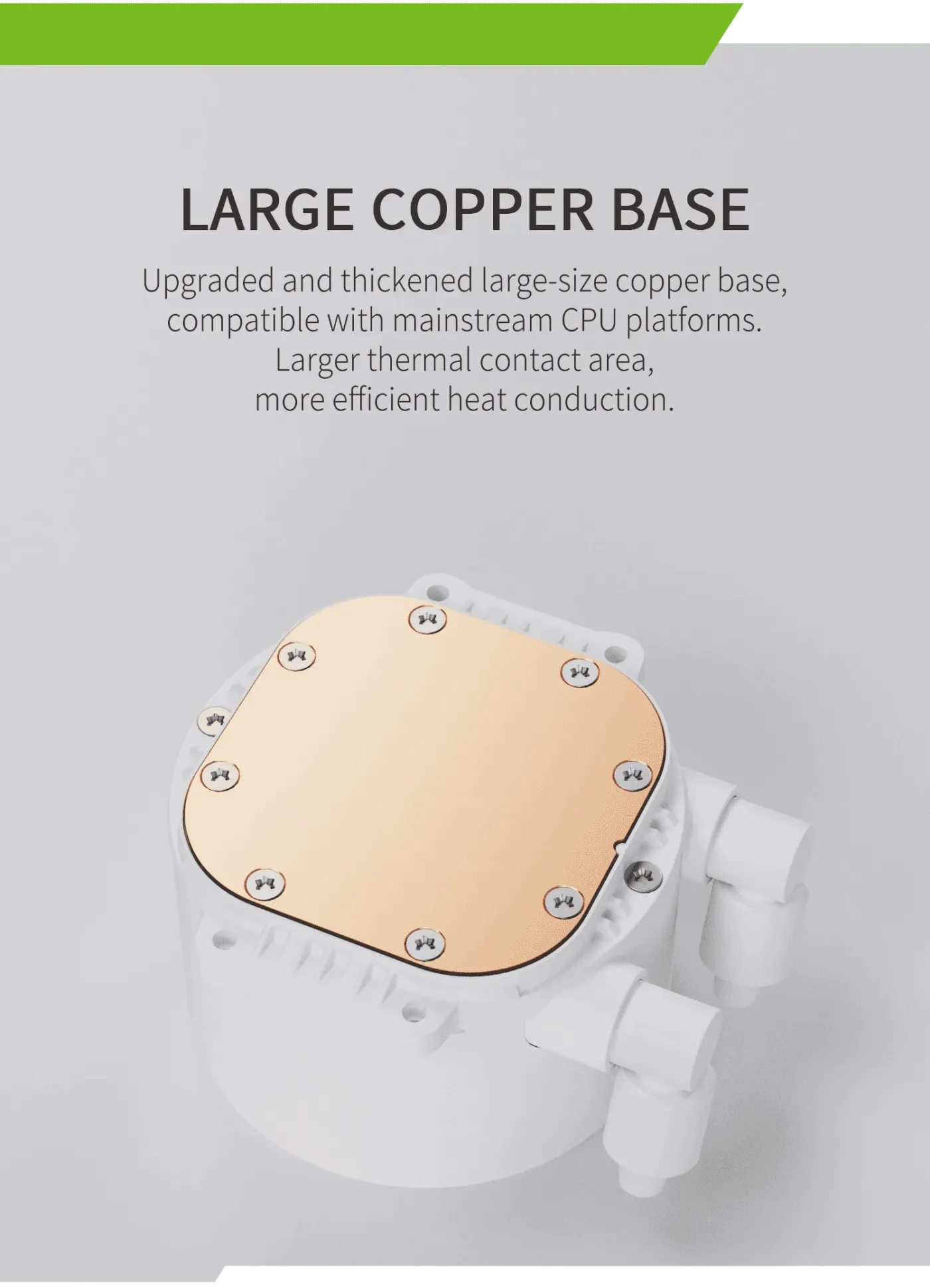 The round ceramic core pump on the white ICEBURG 240