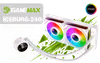 GAMEMAX ICEBURG 240 White Liquid CPU Cooler, Digital - image 1