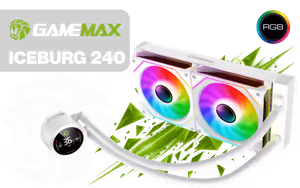 gamemax-iceburg-240-liquid-cooler-white - Image 1