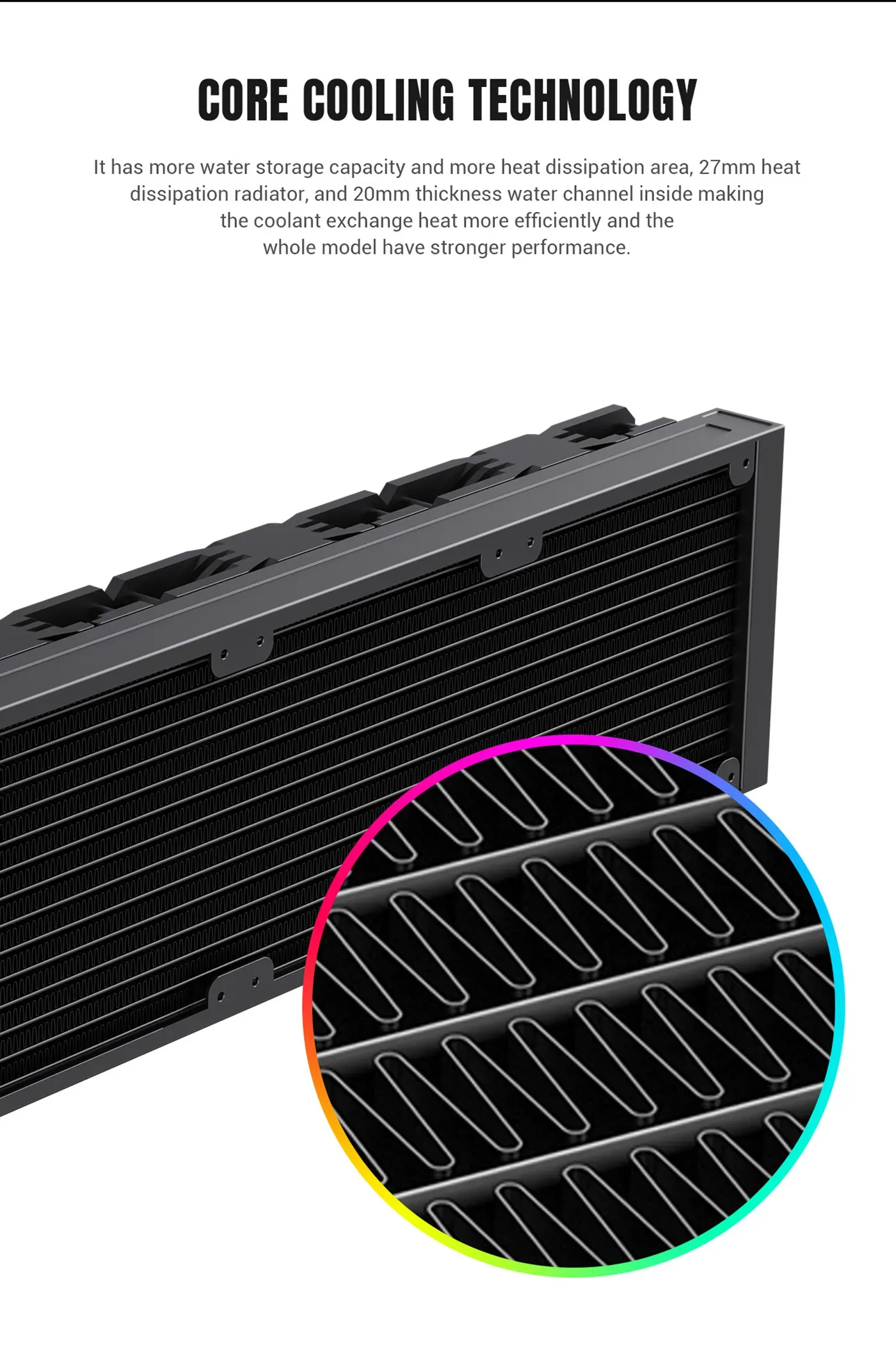 Three 120mm PWM fans mounted on the IceBurg 360 radiator