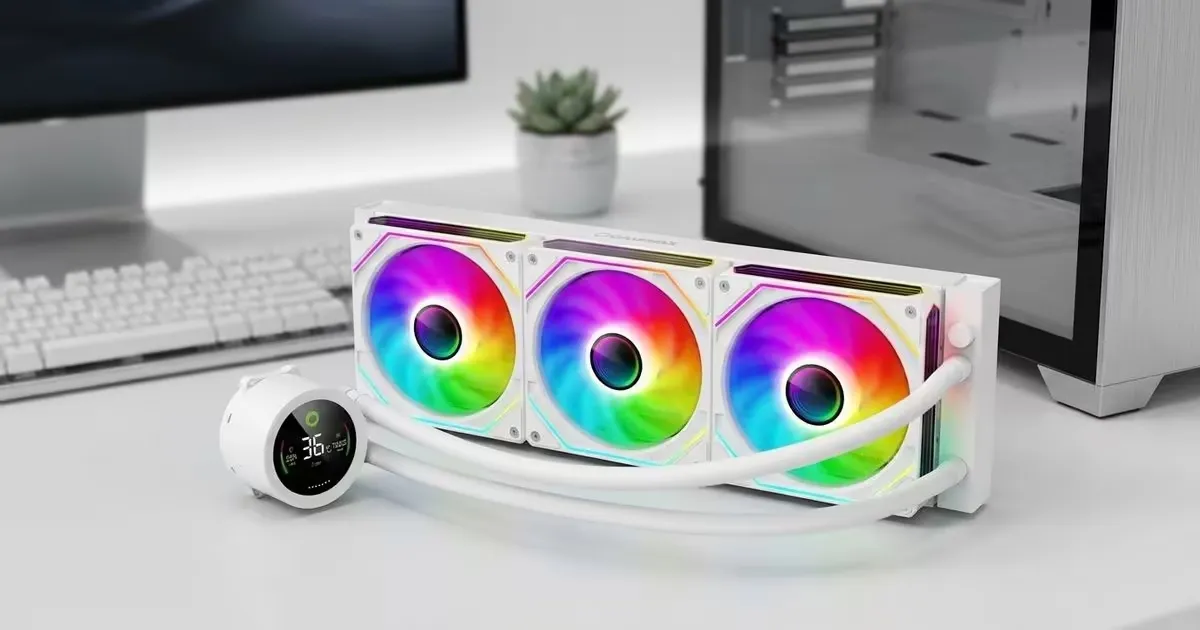 GAMEMAX ICEBURG 360 White Liquid CPU Cooler with Digital Display