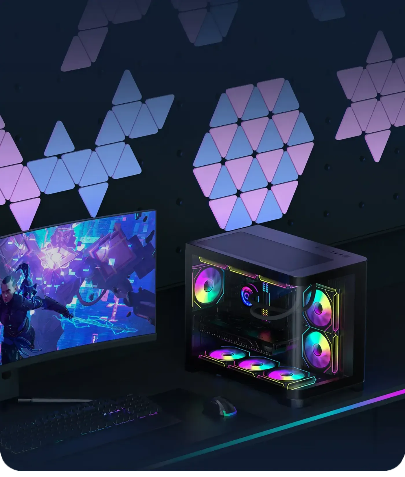 Front and side view of the black HYPE-M chassis showing its compact proportions