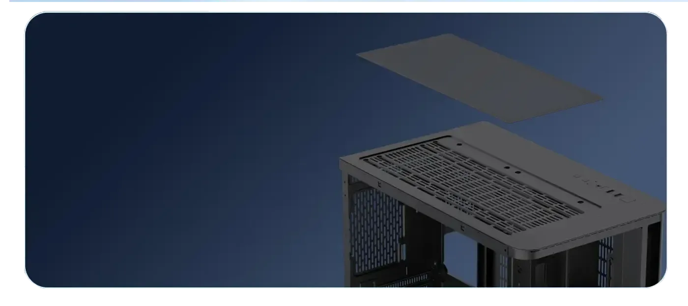 The HYPE-M case shown assembled on a desk during use