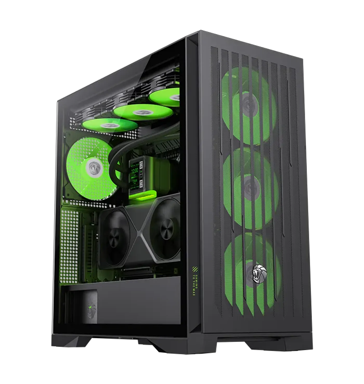 Vertical GPU support configuration inside the Gamemax Leader 2