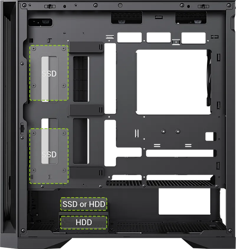 Gamemax LEADER-2-BK E-ATX Mid-Tower Gaming Case | Evetech