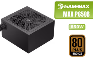gamemax-max-p650b-650w-atx-3-1-power-supply-black gamemax-max-p650b-650w-atx-3-1-power-supply-black - Image 1