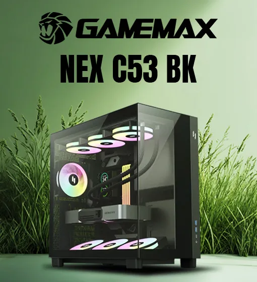 Gamemax Nex C53 BK ATX Gaming PC Case