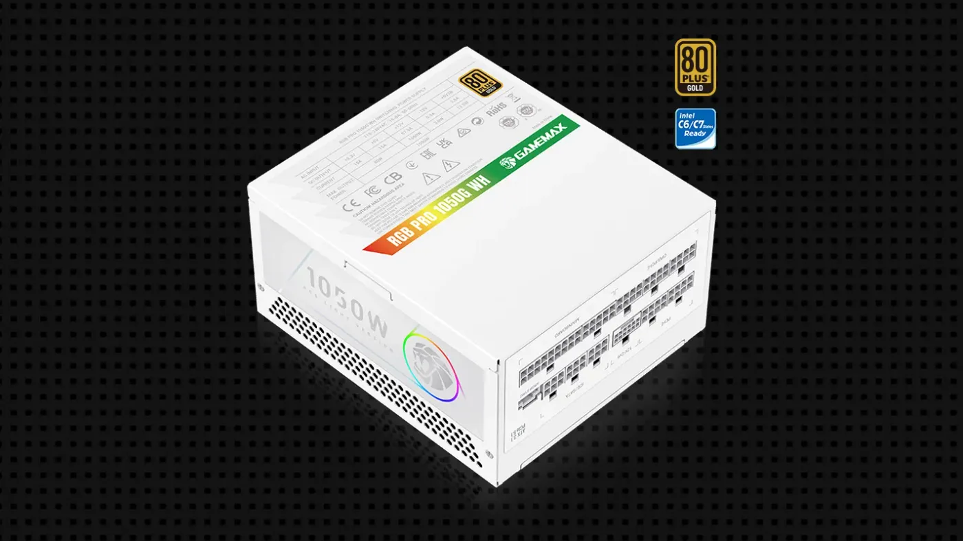 RGB PRO 1050G power supply unit with 80 Plus Gold certification