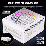 Gamemax RGB PRO 1050G 1050W ATX 3.1 PSU - 80 Plus Gold (White) - image 9