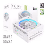 Gamemax RGB PRO 1300P 1300W PSU White - ATX 3.1 80 Plus Platinum - image 6