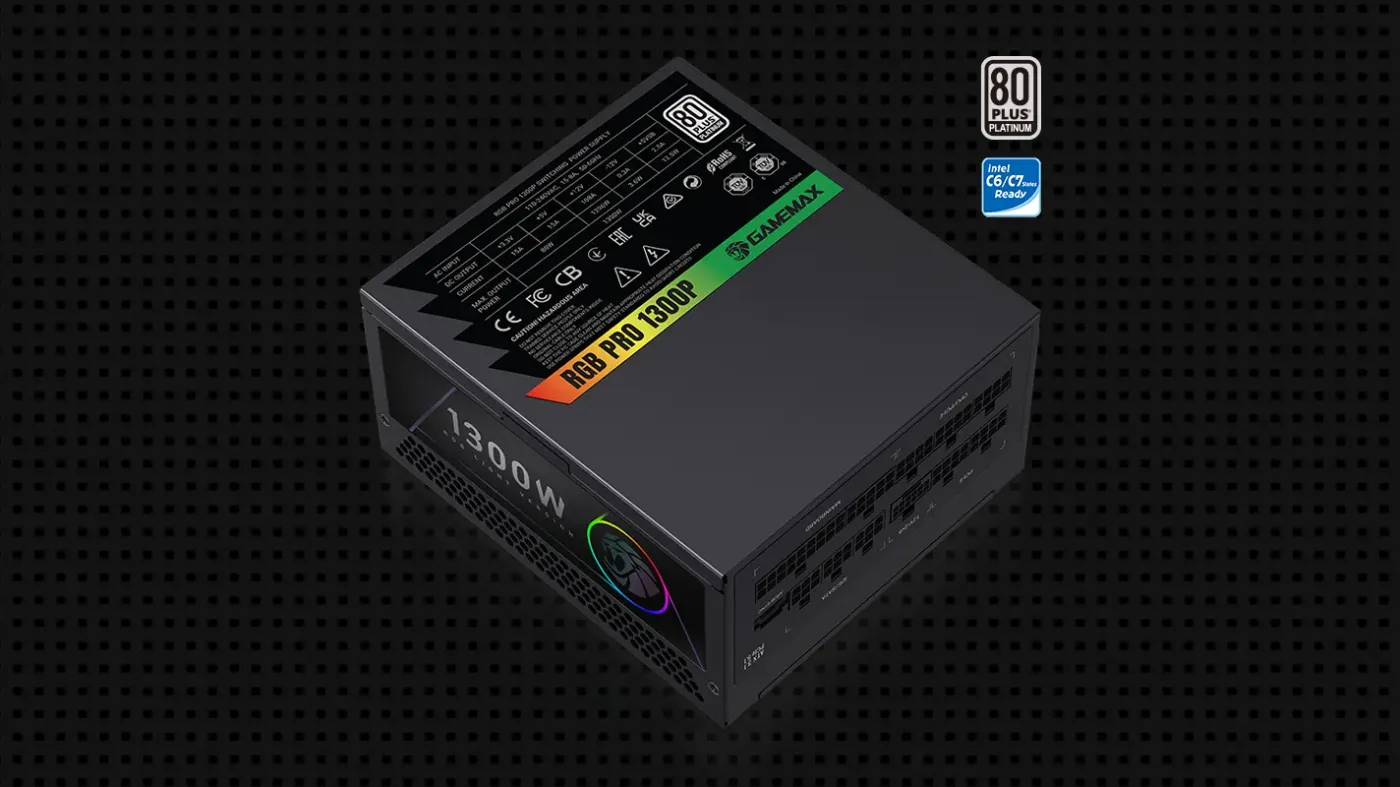 RGB PRO 1300P power supply with 80+ Platinum certification