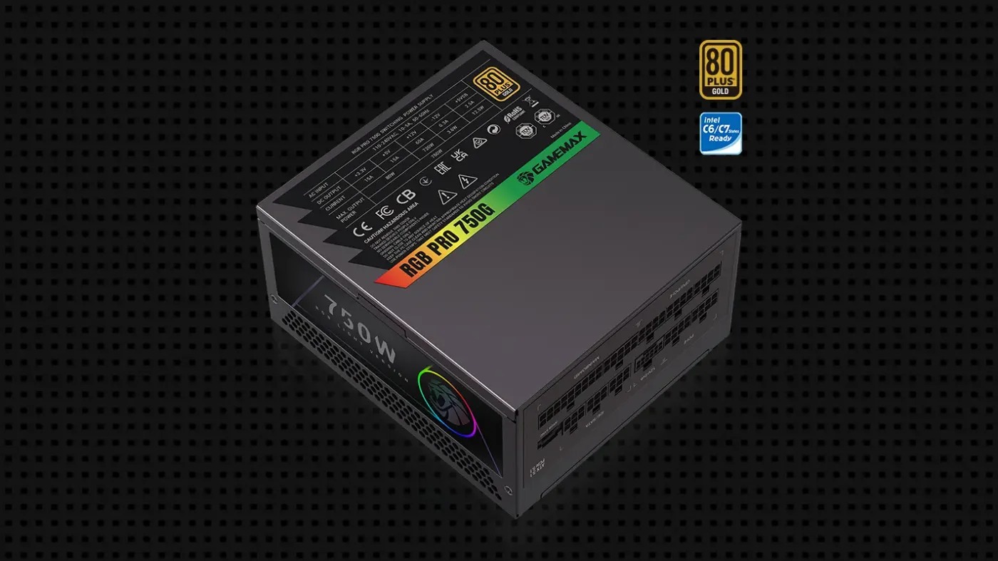 RGB PRO 750G power supply unit with 80 Plus Gold certification