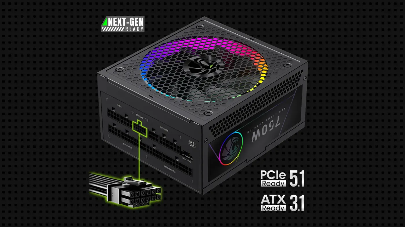 Power supply with native 16-pin cable for modern GPUs